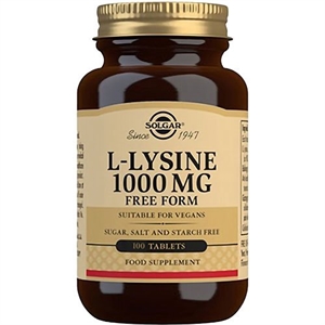 L-Lysine 1000 mg Solgar 100 vegetabilske tabletter